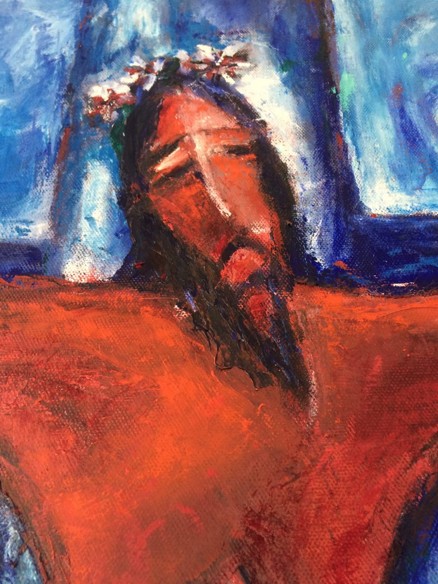Jesus on the Cross painting | by Olga Bakhtina